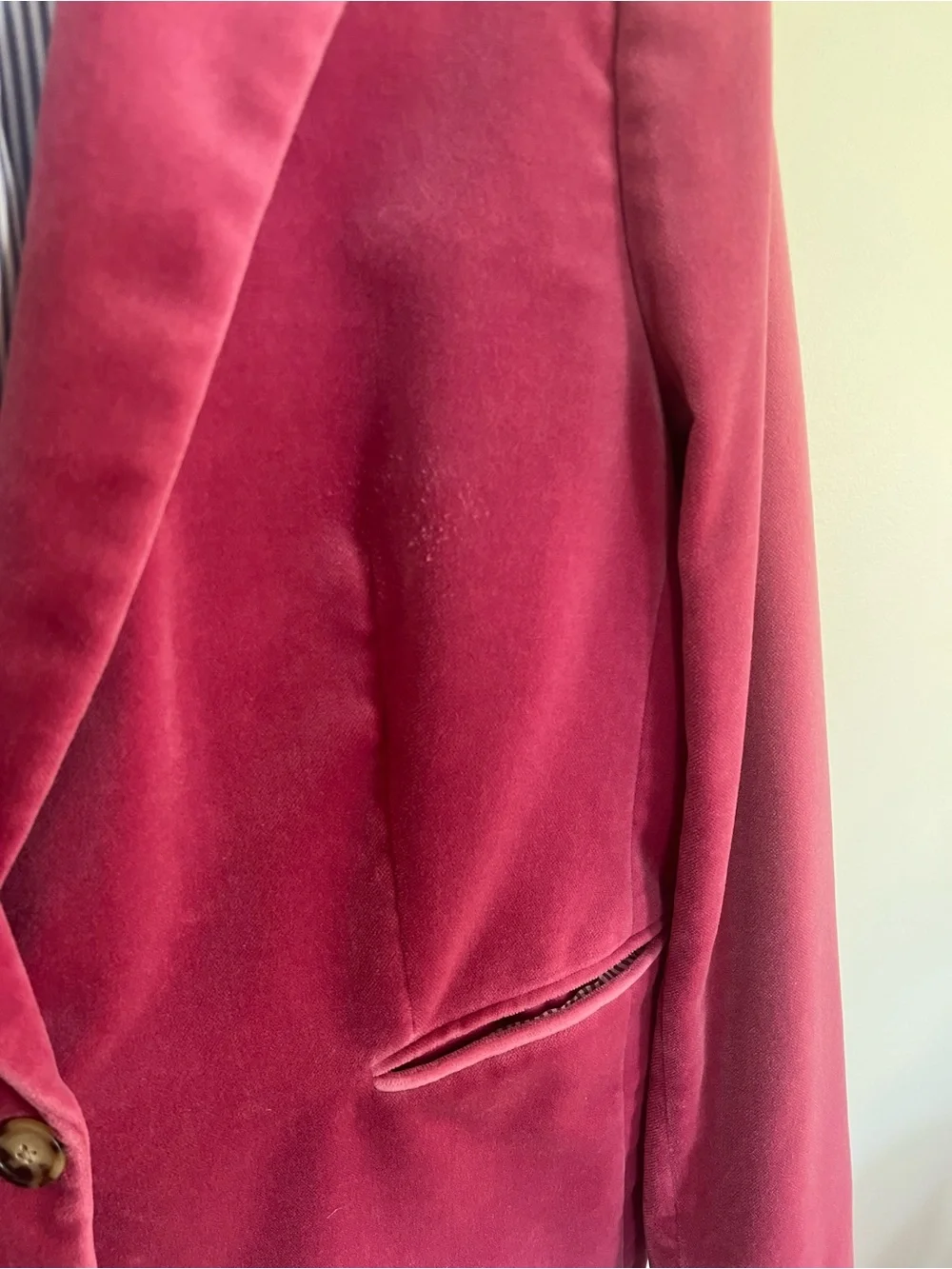 J. Crew Parke Women’s Rose Pink Velvet Single-Button Blazer